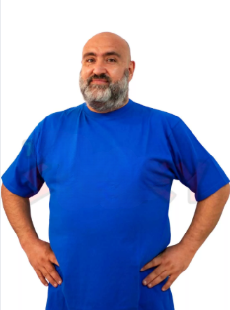 Polera Cuello Redondo Algodón ⭐ Tallas Niños y Hombres