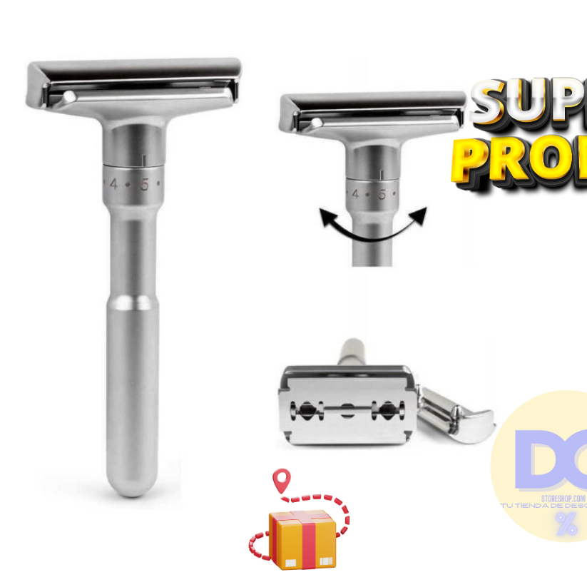 Maxcare Navajin Razor Maquina De Afeitar Acero Inoxidable + 5 Hojas