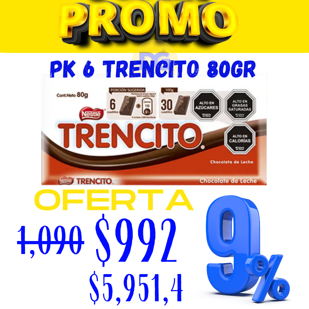 pk 6 trencito 80GR 9%DCTO