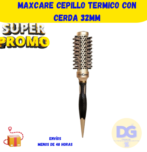 MaxCare Cepillo Termico Con Cerda 32mm