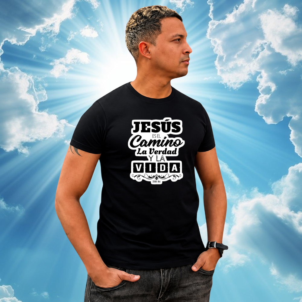 Polera Jesucristo el Camino la Verdad y La Vida- 100% Algodón Premium