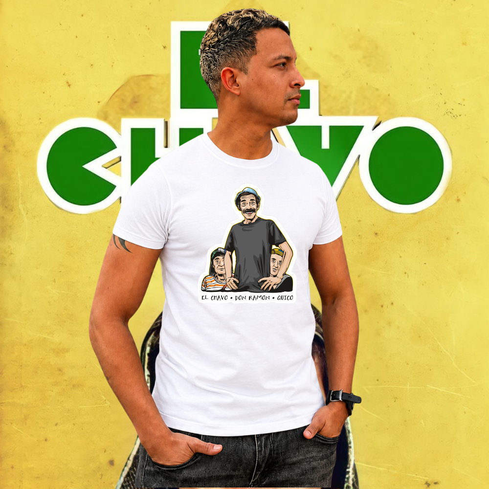 Polera El Chavo Don Ramon y Kiko 100% Algodón