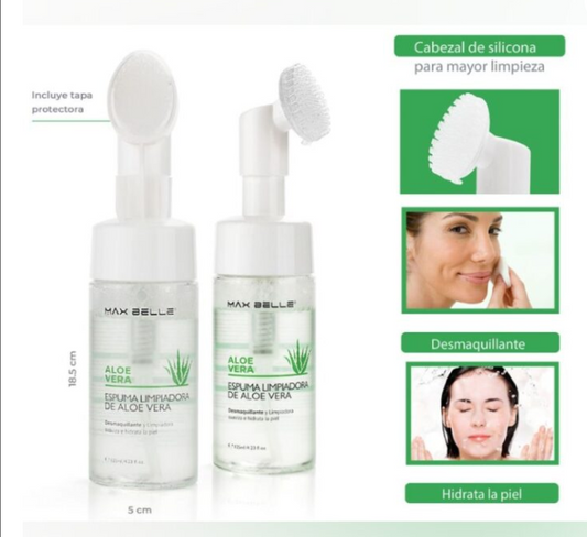 MAXBELLE Espuma Limpiadora De Aloe Vera 125ml