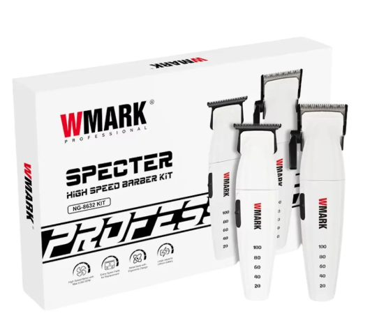 Barber Combo WMARK Spector NG-8632 Cortadora + Trimmer 9000RPM