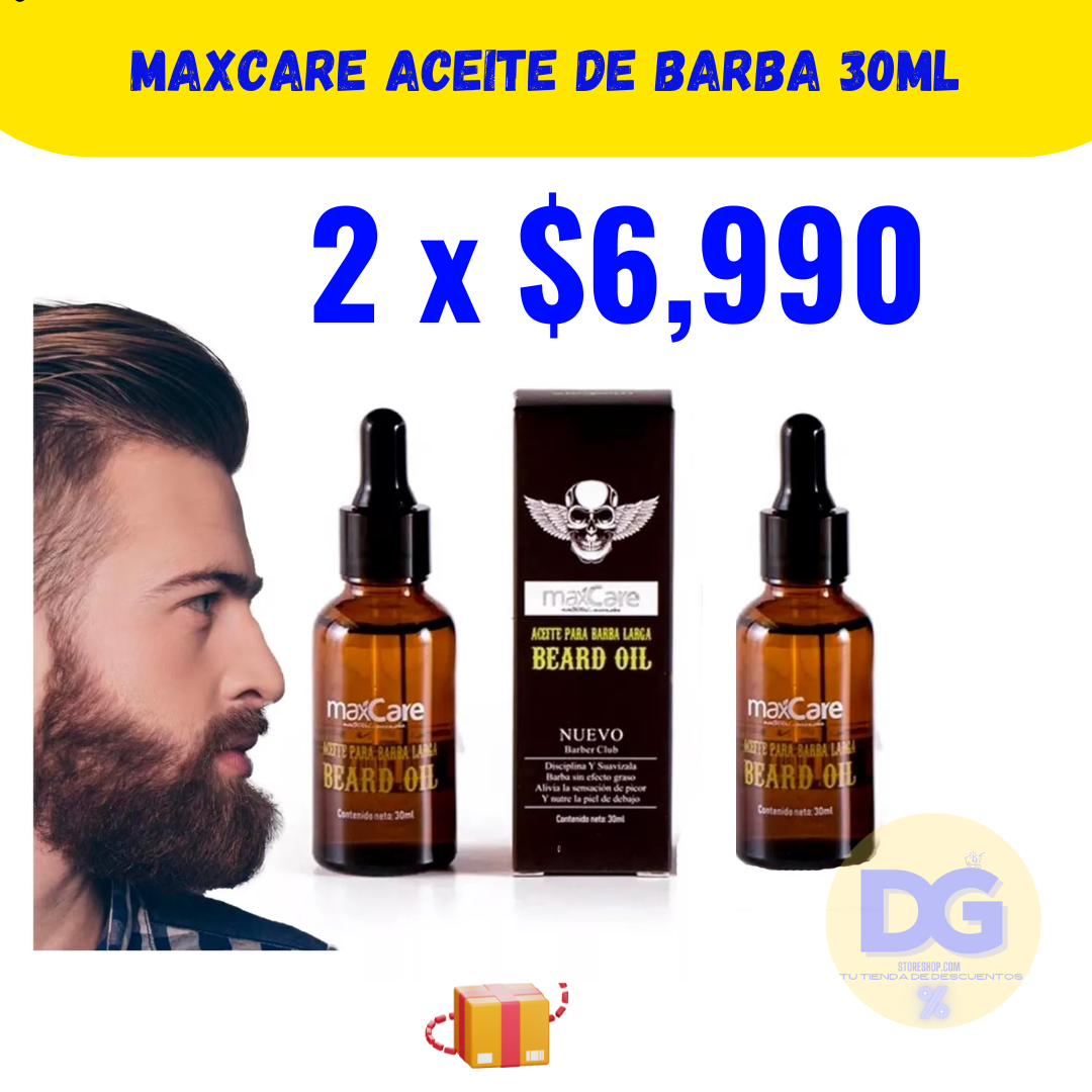 PACK 2 Maxcare Aceite de Barba 30ml