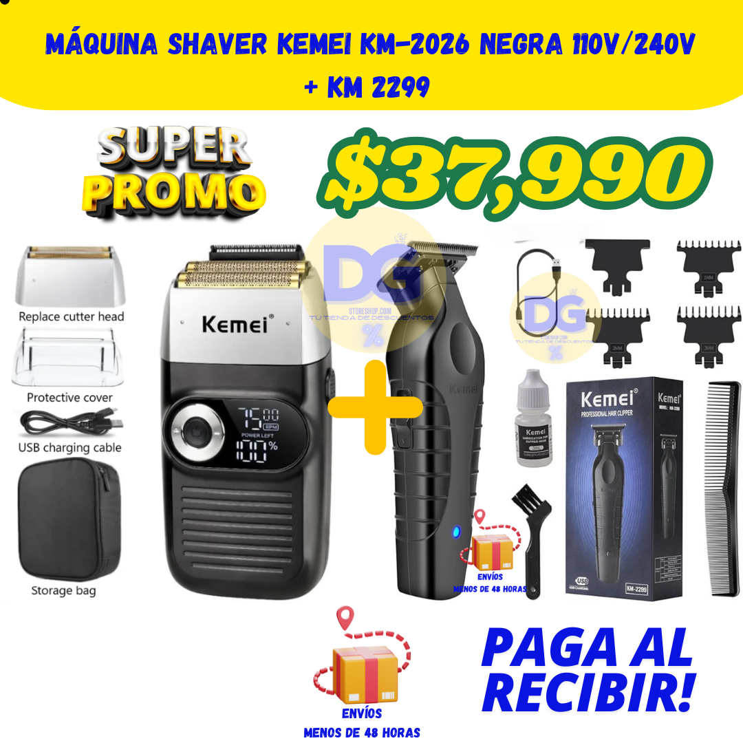 Promo Kemei 1 Kemei 2299 + 1 Kemei 2026™