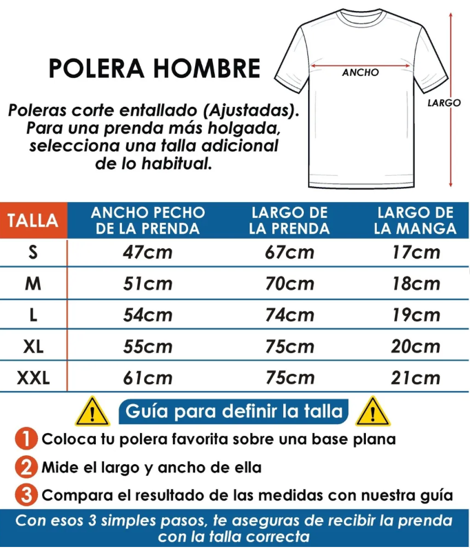 Promoción 5 Poleras de Hombre Estampadas 10x10cm (Con Tu LOGO) frontal