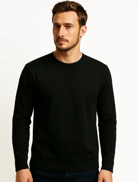 Polera hombre cuello redondo Manga Larga