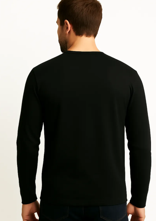 Polera hombre cuello redondo Manga Larga