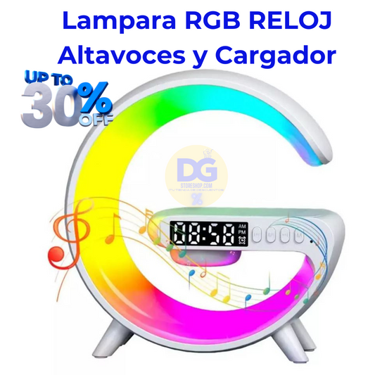 Lampara RGB RELOJ Altavoces y Cargador