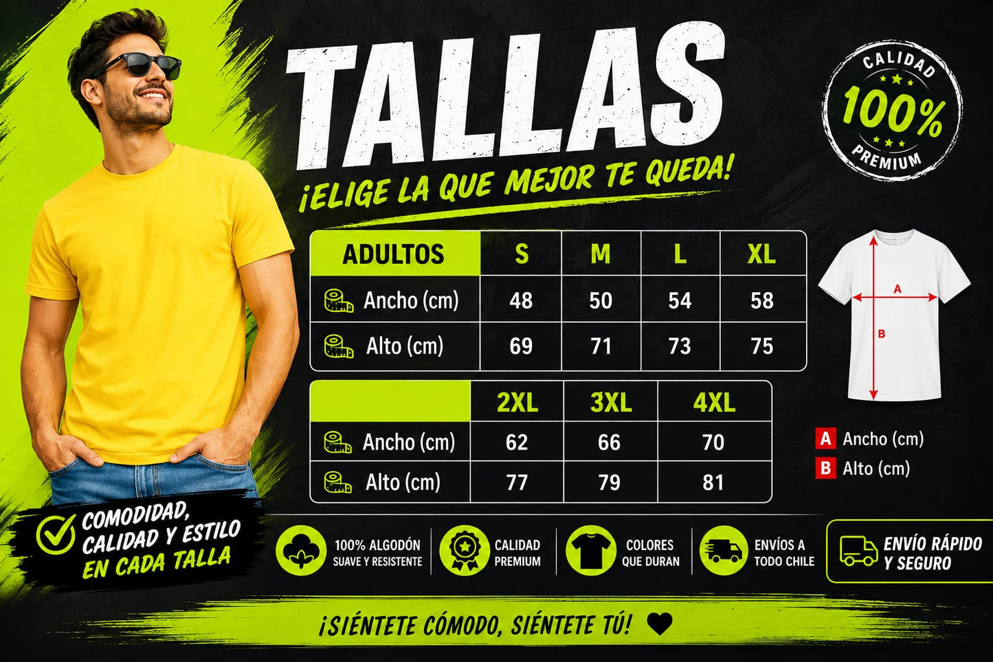 2 POLERAS 100% Algodón PREMIUM